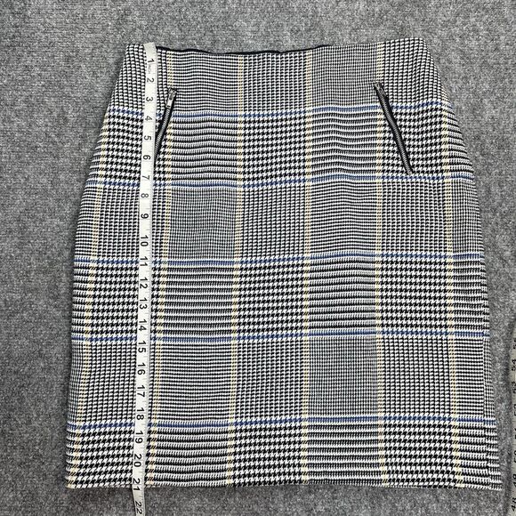 J Mclaughlin Skirt Womens Size 6 Houndstooth French Tweed Ross Pencil - Picture 8 of 10